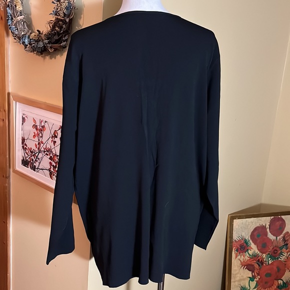 DANA BUCHMAN Size 3X Cardigan Ribbed Knitwear Stretch Logo Button Classic Career - Picture 8 of 16